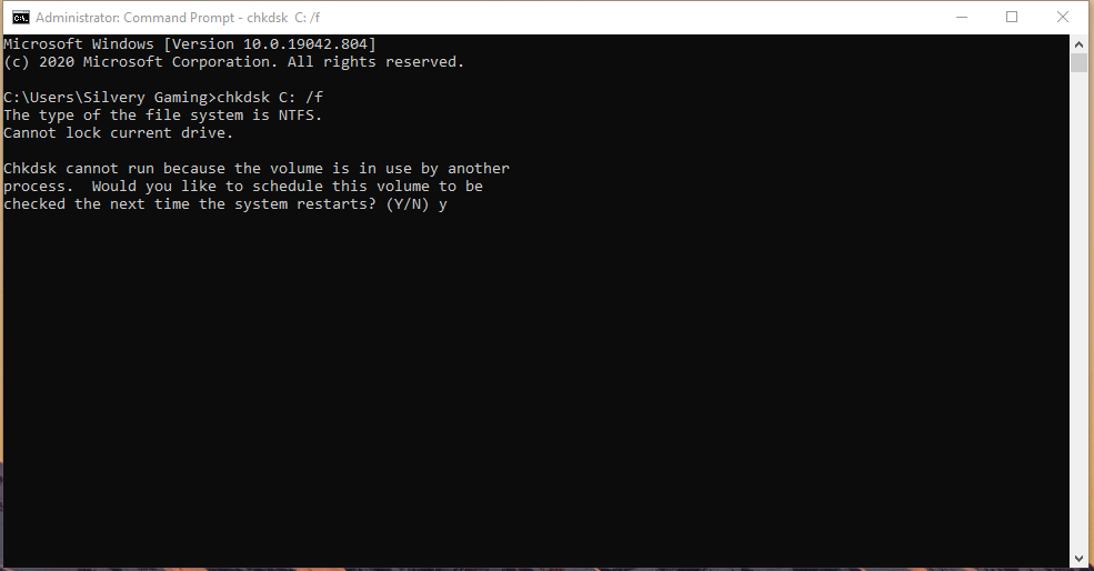 Scanner CHKDSK - Y