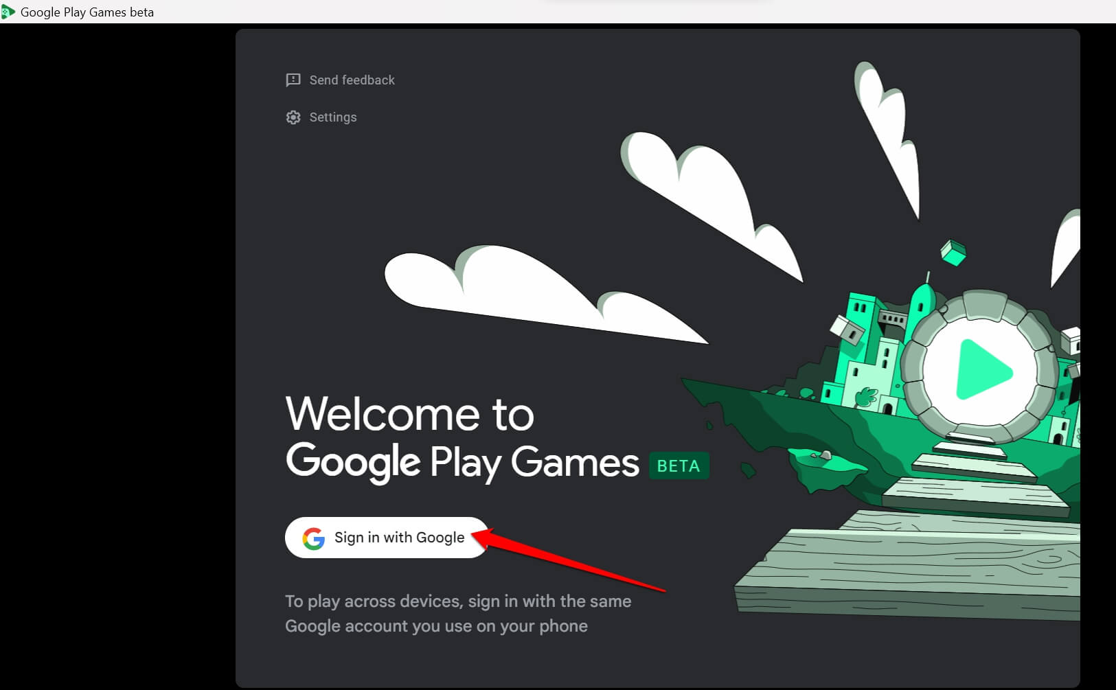 Bei Google Play Spiele Beta für PC anmelden