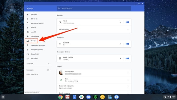 Come ruotare lo schermo su Chromebook?