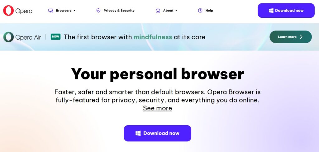 Opera – Le classique riche en fonctionnalités - Meilleur navigateur basé sur Chromium