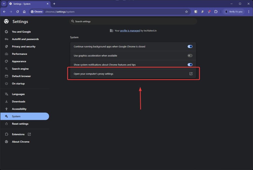 Ajouter un proxy dans Chrome