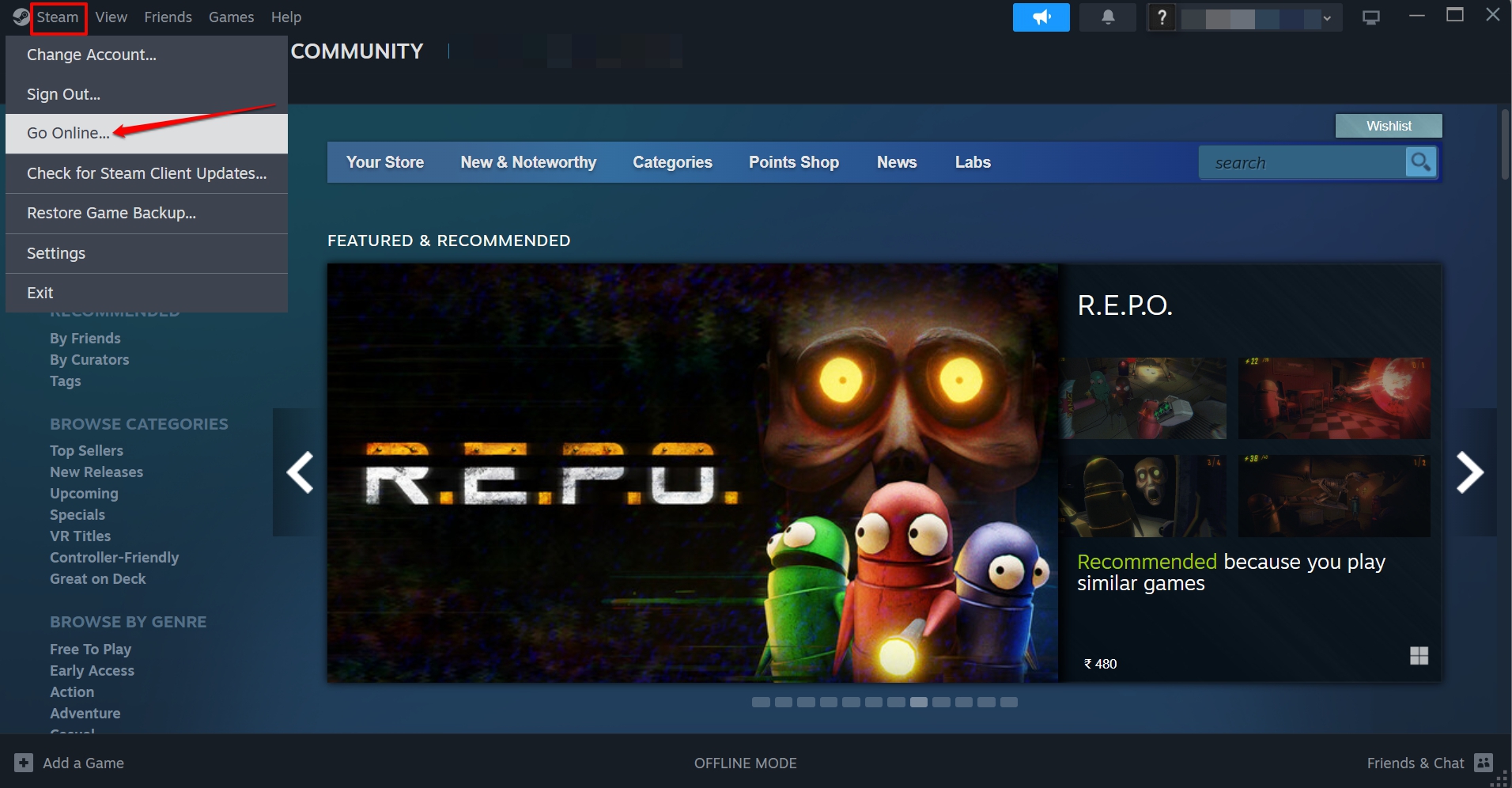 vai online su Steam