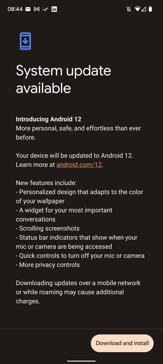 Aggiornamento Android