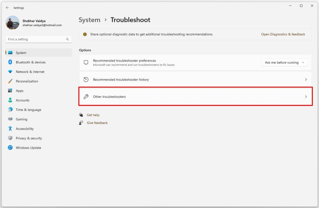 Altri Strumenti di Risoluzione dei Problemi - Errore 0xFFFFFFFF su Windows