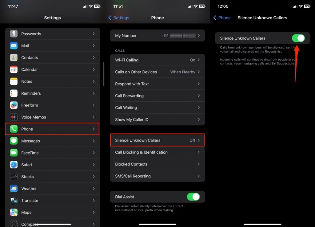 Silence des appelants inconnus iPhone - Arrêter les appels sur iPhone sans bloquer