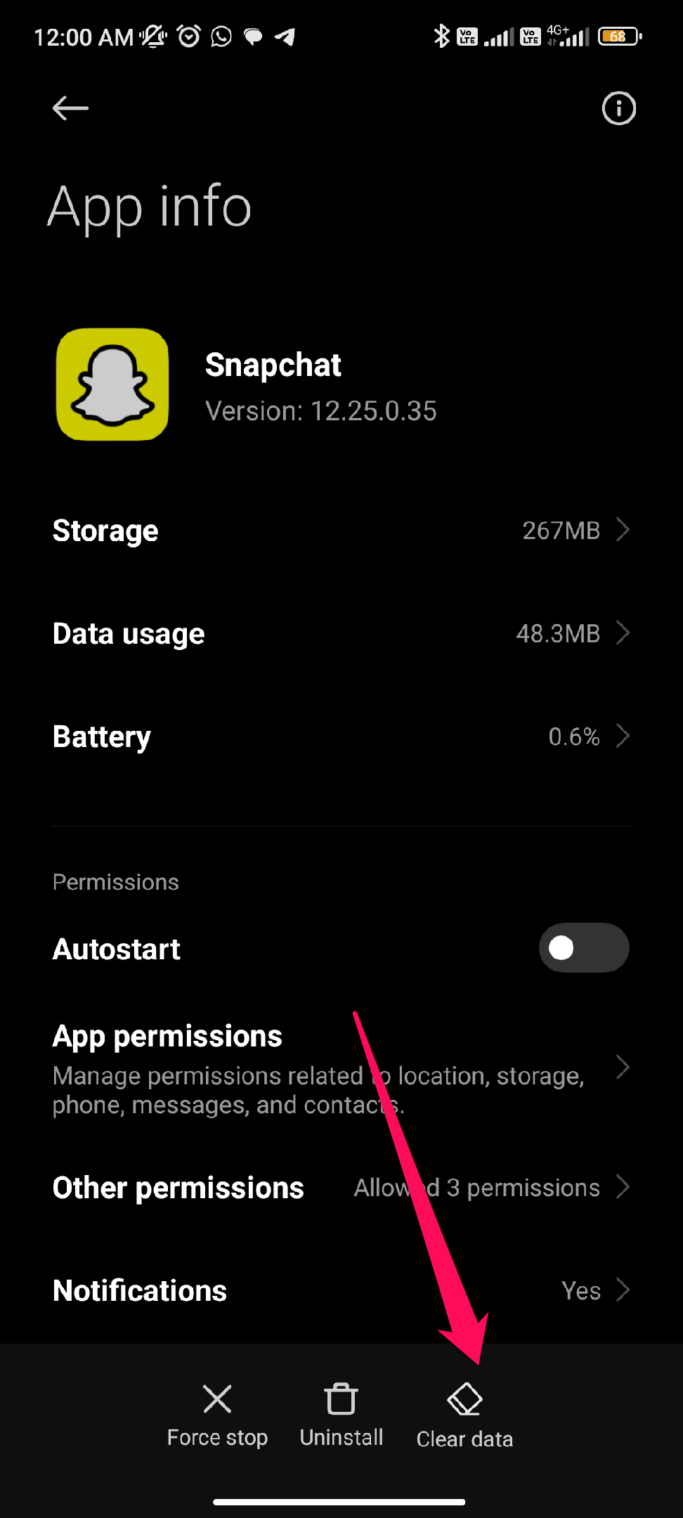 AndroidおよびiOSでキャッシュをクリア
