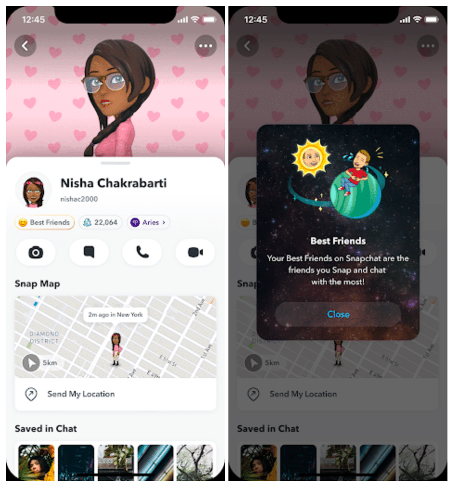 iOSにインストールされたSnapchatプラネット
