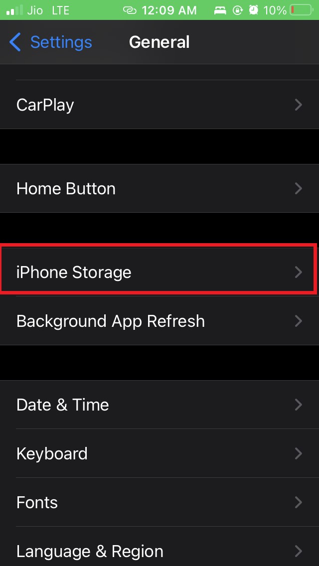 iPhoneストレージ